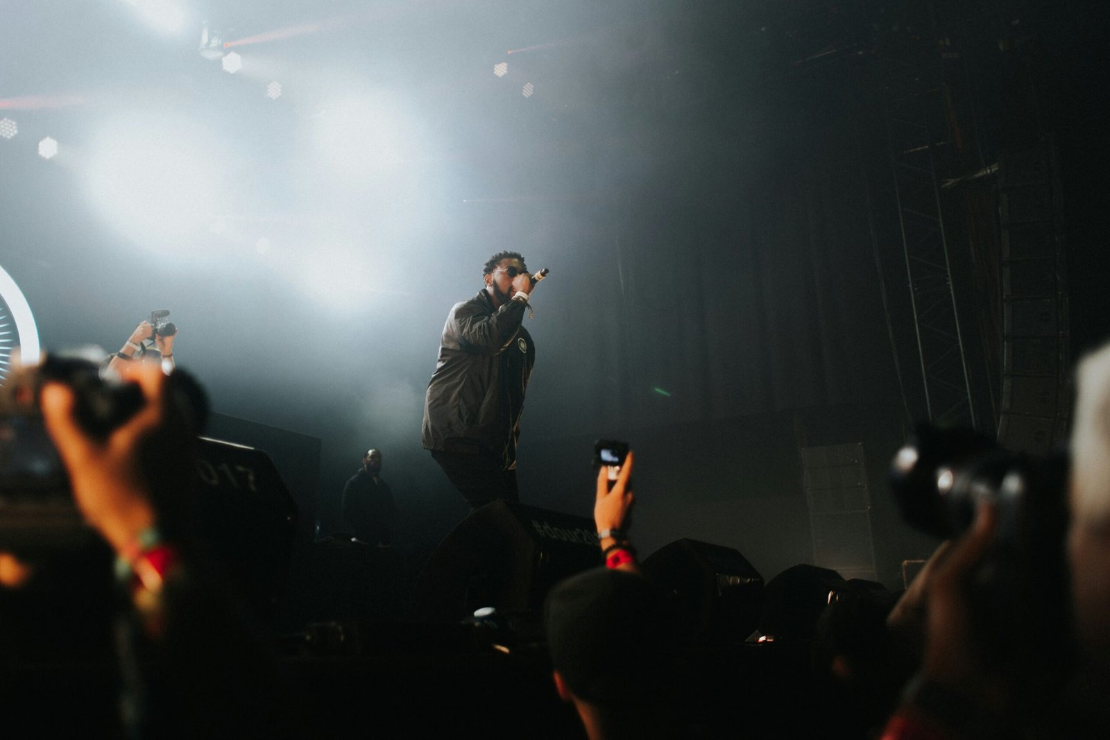 man performing on stage